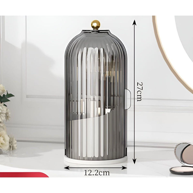 BeautySphere - 360° Roterende Makeup Organizer til ubesværet børsteopbevaring