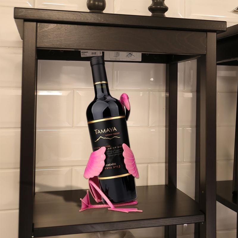 WineFlare – Finurlig Flamingo-vinflaskeholder med indviklede dekorative detaljer