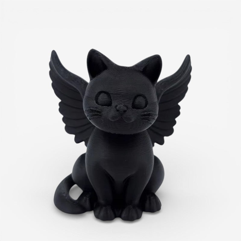 FloraCat – Dekorativ Statue med Kattevinger Design