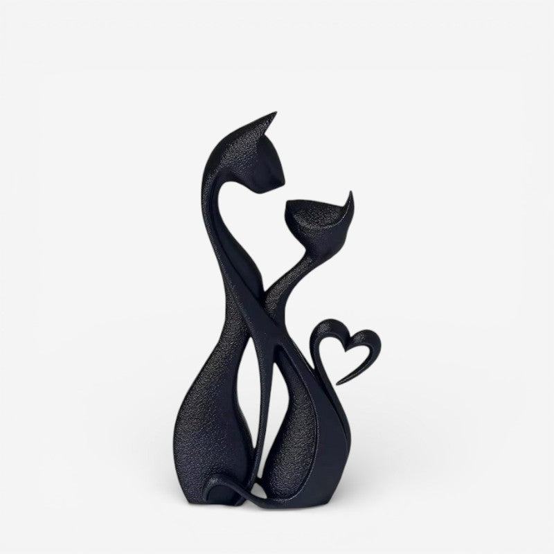CouplePurr – Dekorativ Kattefigur i Par til Hjemmet