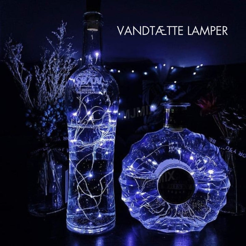 GlowWeave - Batteridrevne LED-lys til flasker og kreativ indretning, der sætter stemningen