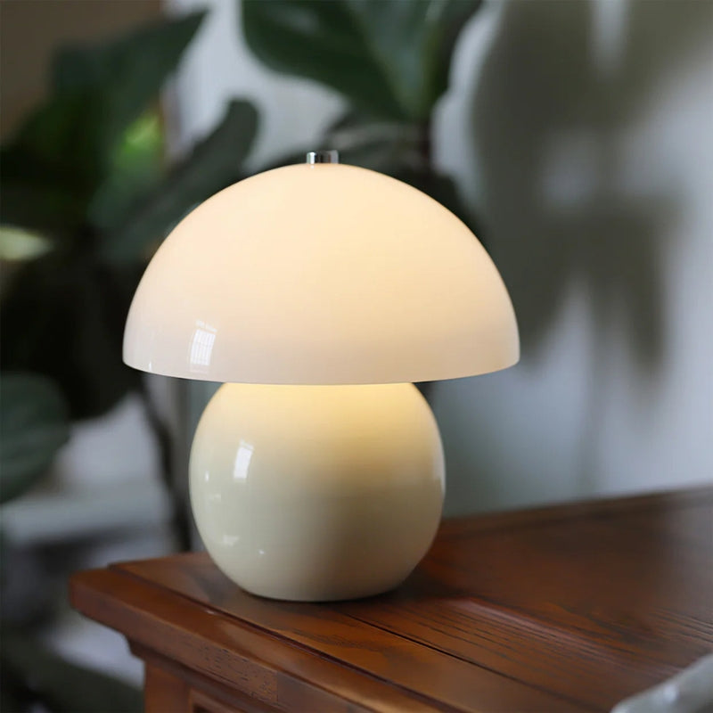 FungiGlow – Keramisk svampebordlampe med USB-opladning
