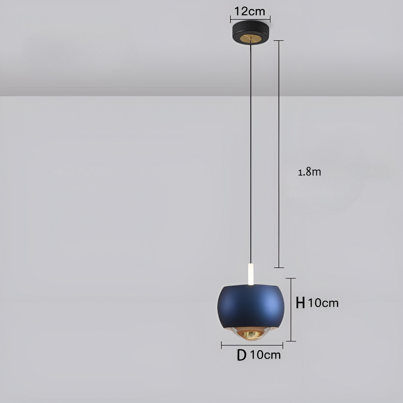 OrbitGlow - Minimalistisk hængelampe med LED-lys med elegant, cirkulært design