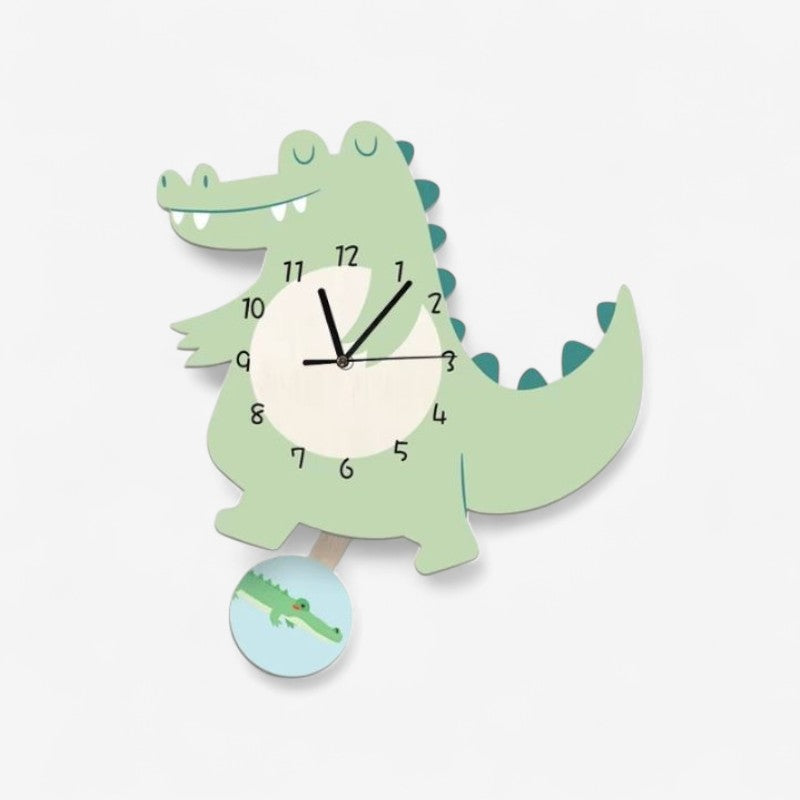 ClockHaven - Vægur med tegneserieform og pendul til boligindretning