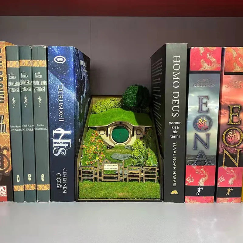 BookCharm – Håndlavede dekorative bogstøtter med mikrolandskabsdesign til bogreoldekoration