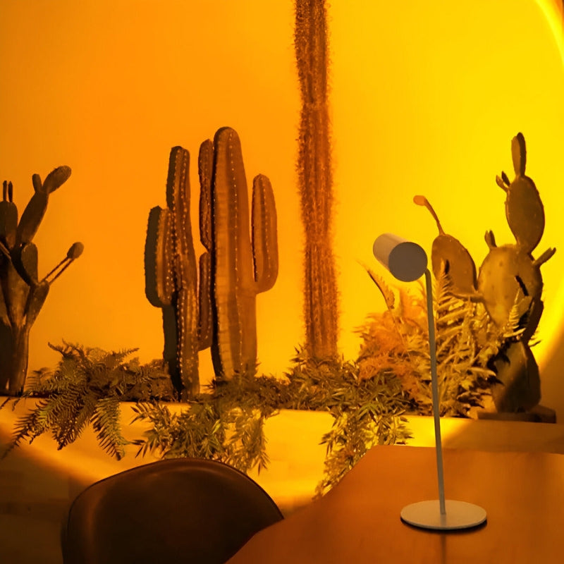 FlexiGlow – LED Tafellampe med Justerbart Hoved og USB Bærbart Design