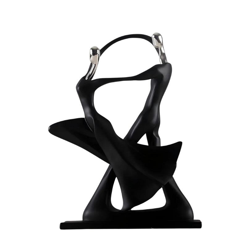 NordicMuse – Dansende Par Figur med Flydende Linjer og Nordisk-Inspireret Design
