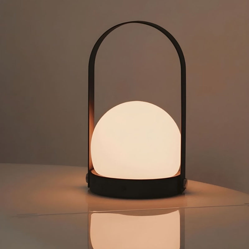 OryviaGlow – Moderne genopladelig LED bordlampe med klassisk globedesign