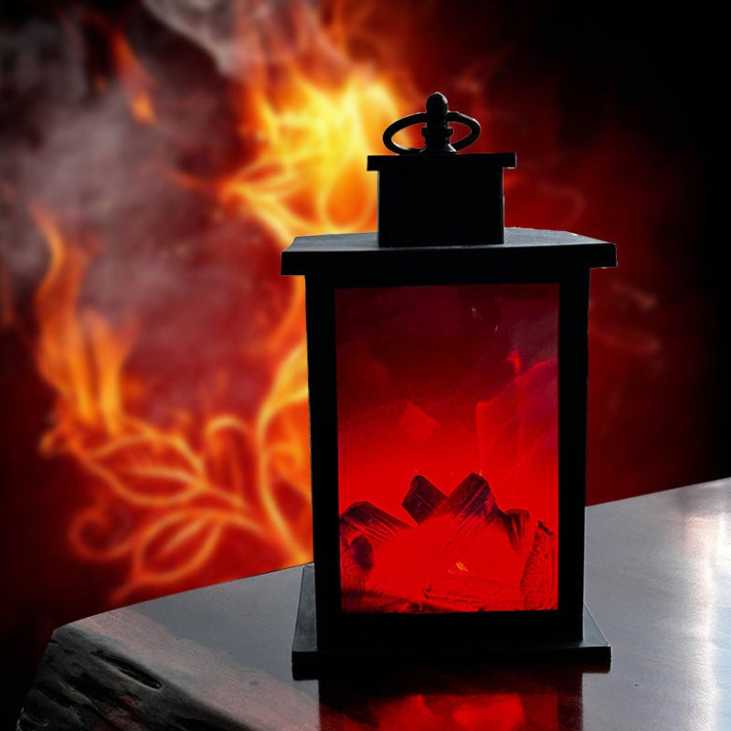 FlameGlow – Moderne LED Bordlampe med Simuleret Flamme