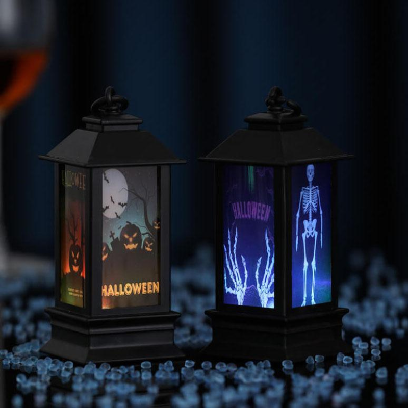 SpookLantern – Skelet-Græskar Halloween LED Oljelampe Dekoration