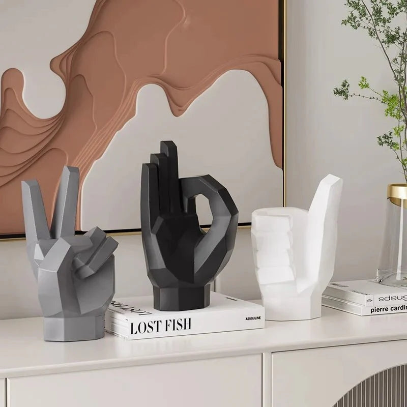 DecoraForm – Geometrisk Håndskulptur i Moderne Abstrakt Design