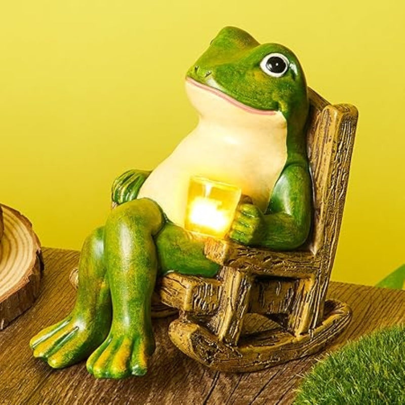 GardenJoy – Mini Frø Statue til Indendørs og Udendørs Dekoration