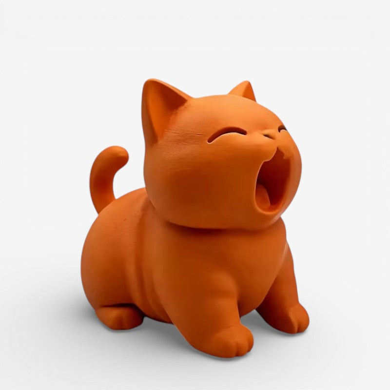 RoarFeline – Dekorativ Kattefigur med Brølende Design