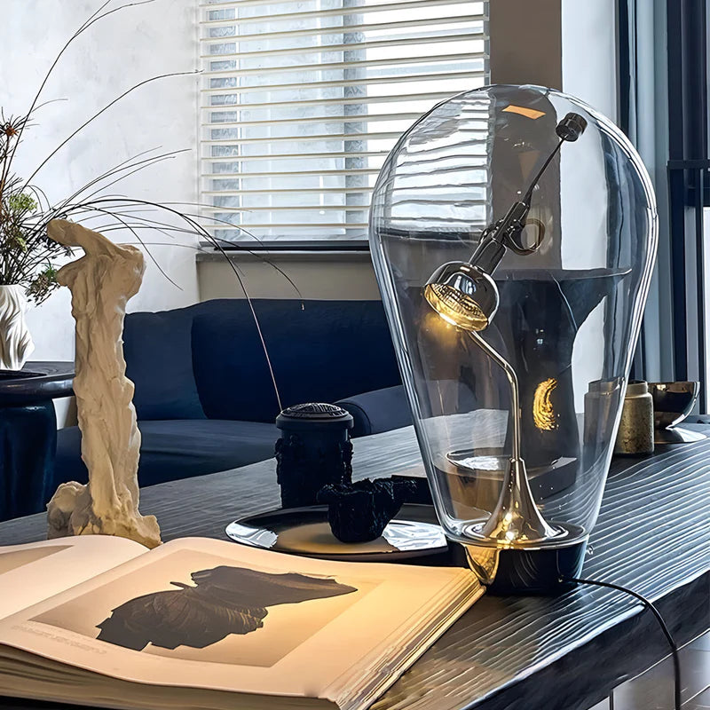 MagnetGlow – Industriel glasbordlampe med dæmpningsfunktion til moderne hjem