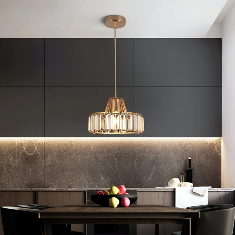 CageLuxe – LED Loftlampe med Rundt Burdesign til Indendørs Brug