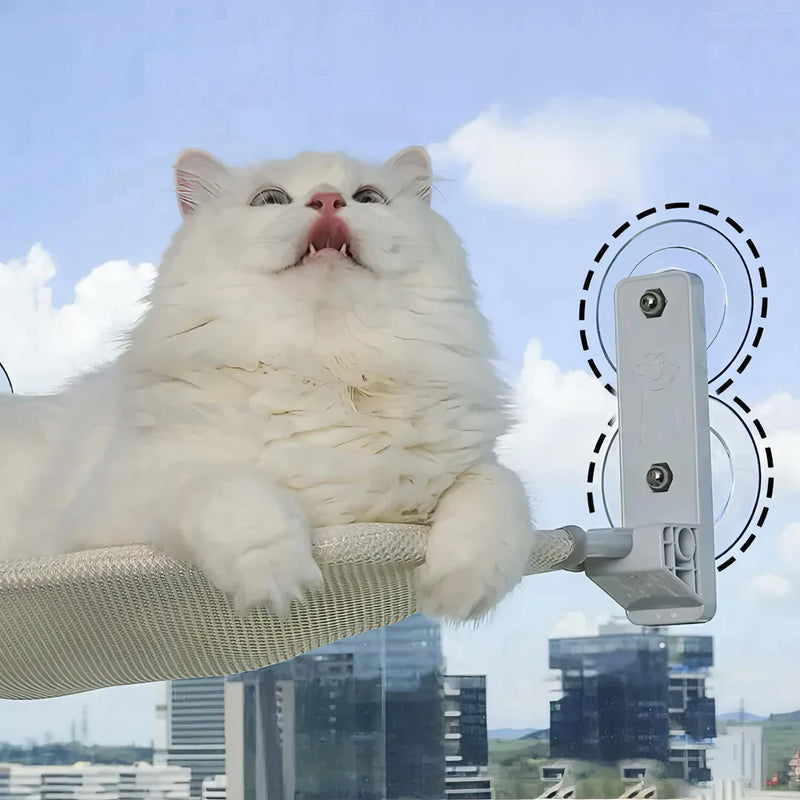 PurrNook – Foldbar Vindue kat-hængekøje med Let at rengøre cover  og sikker støtte