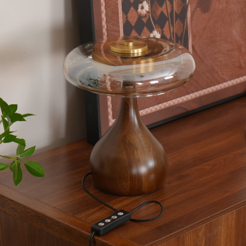 LumaGleam – Moderne glasbordlampe med varmt stemningslys
