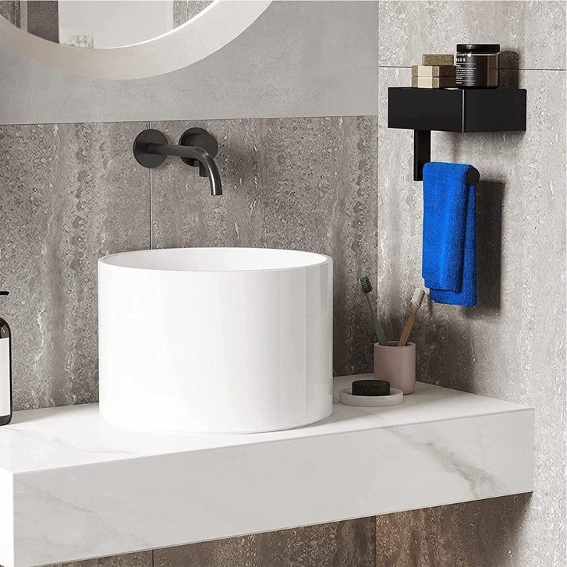 ShelfMate - Toiletpapirholder med opbevaringsplads og bakke til badeværelsesorganisering