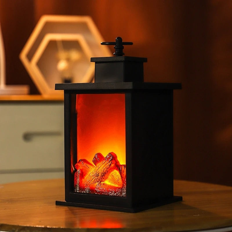 GlowHaven - Flameless Fire Lantern Lamp med realistisk flimrende LED