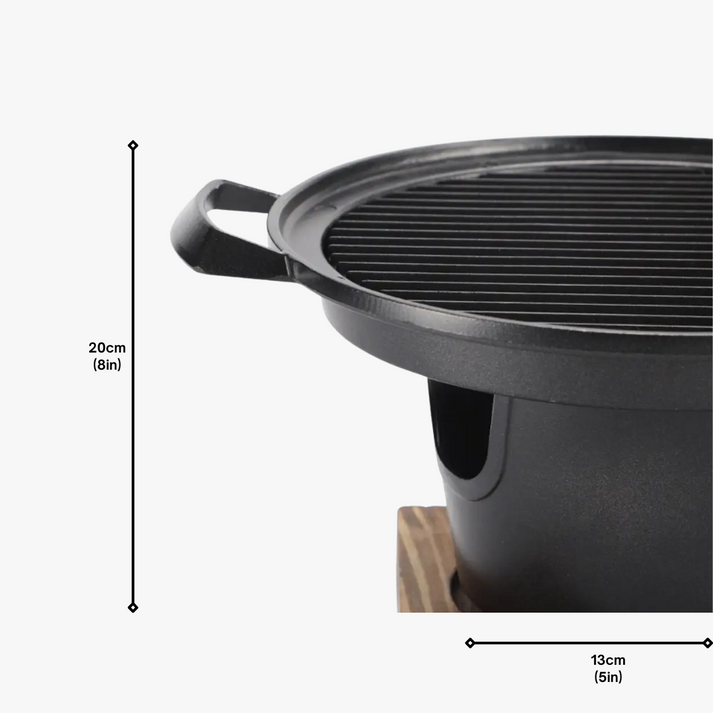 GrillMaster – Mini bærbar BBQ-pande med kompakt design til at grille overalt