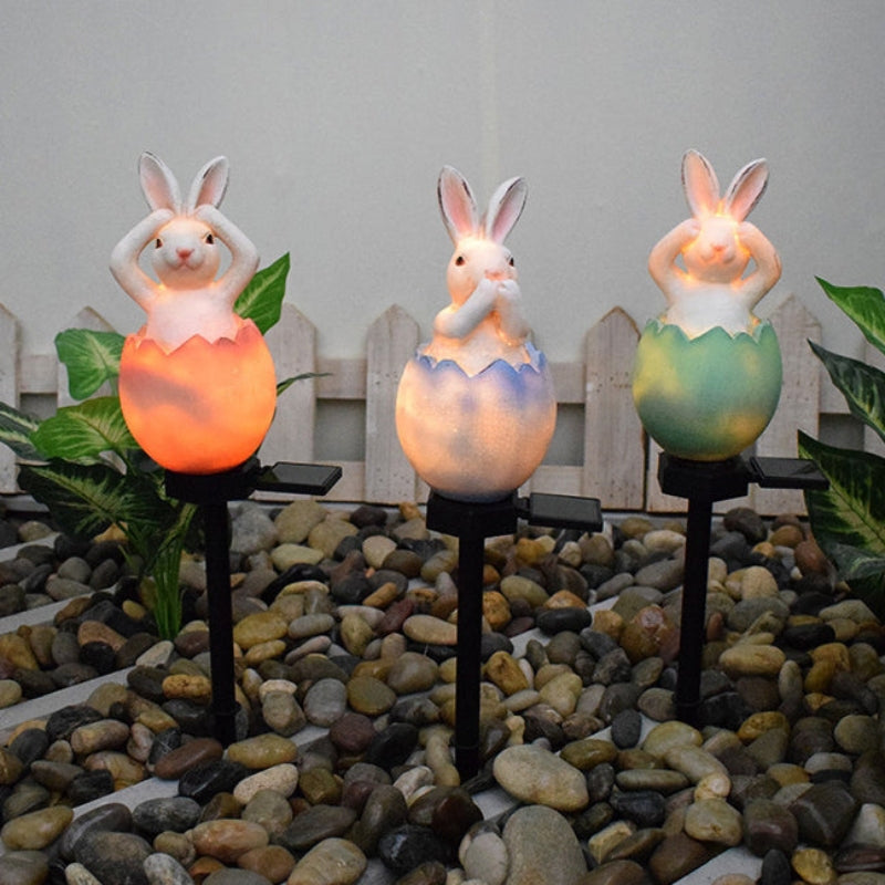 SolarBunny – Kaninformet LED Solcellelampe til Udendørs Brug