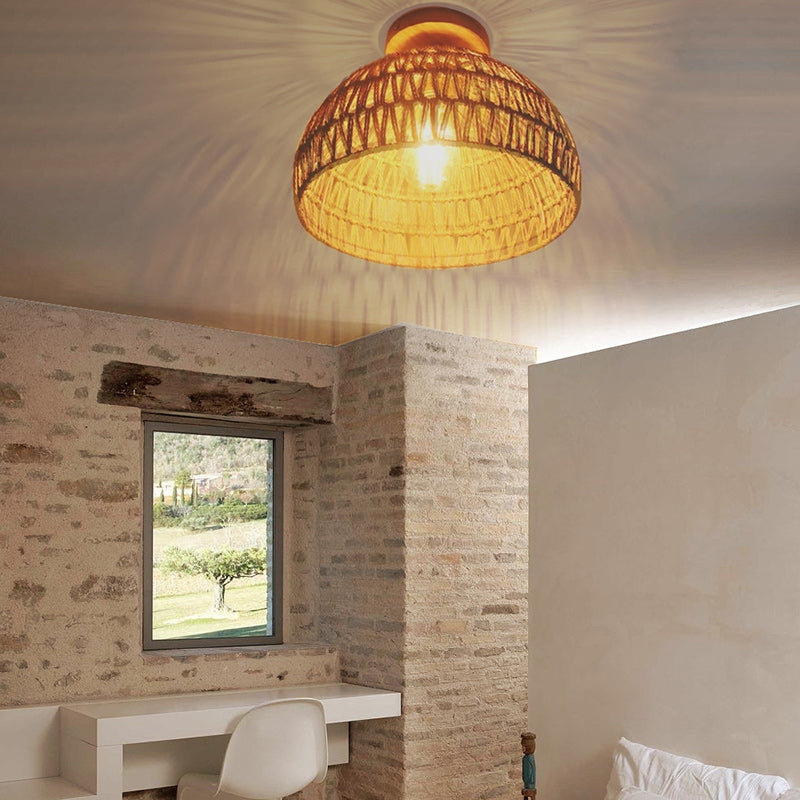 LumiGlow – Traditionel japansk semi-indbygget loftslampe med kuppelform