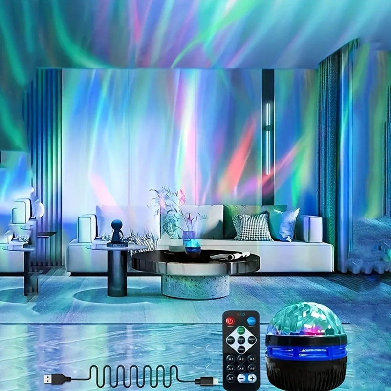 Auroralight – Nordlys Projektor Bordlampe med Musikstyring og Fjernbetjening