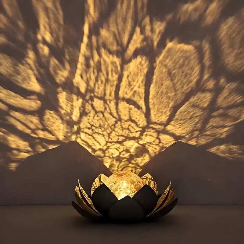 GlowPetal - Solcelledrevet lotusblomst havelampe med blødt omgivende lys