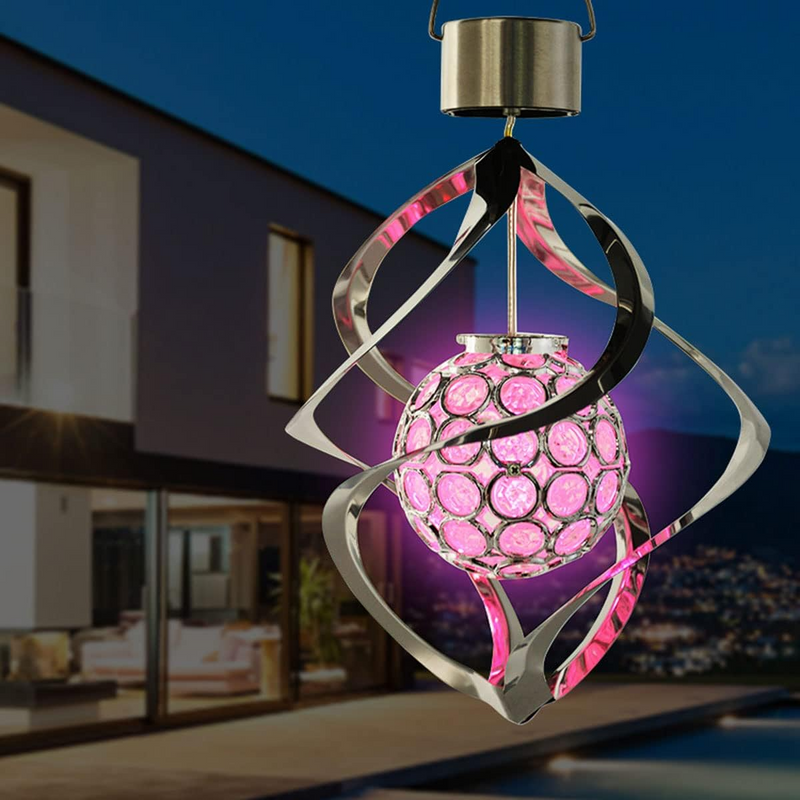 GardenWhirl - Solvindspinner lampe med farveskiftende LED