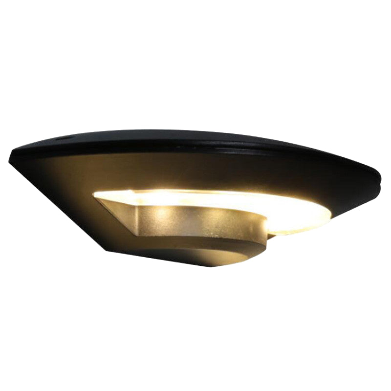 RayLux – Moderne UFO-inspireret væglampe i sort metal med LED