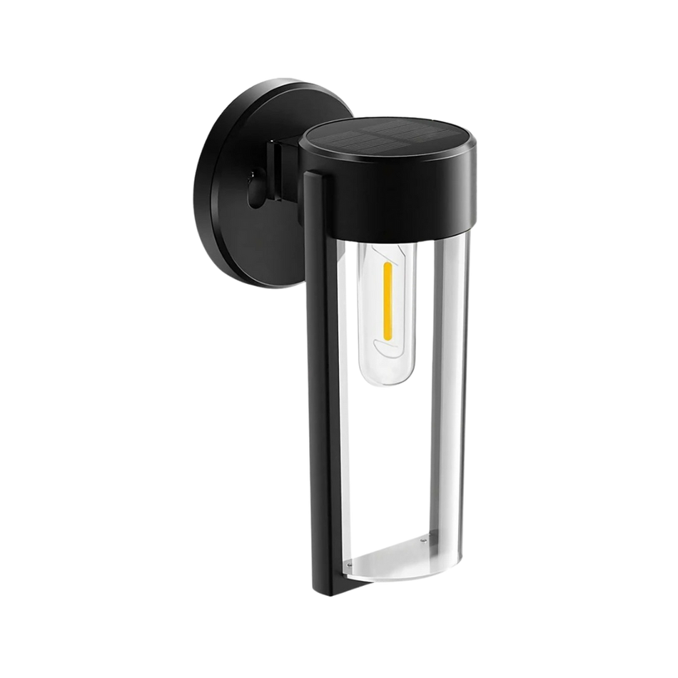 GlowNest - Solcelledrevet Udendørs Væglampe med Moderne Design