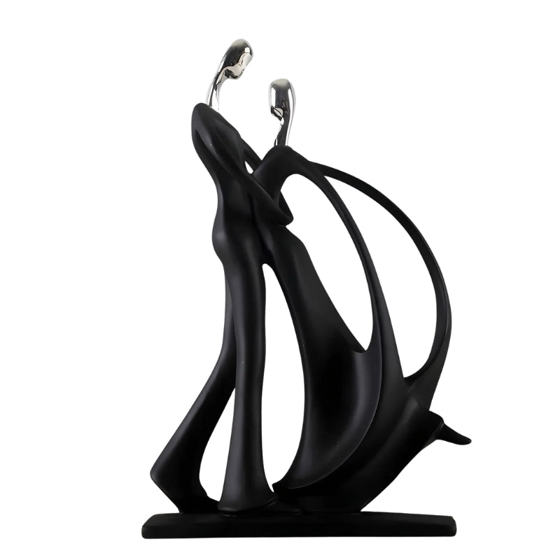NordicMuse – Dansende Par Figur med Flydende Linjer og Nordisk-Inspireret Design