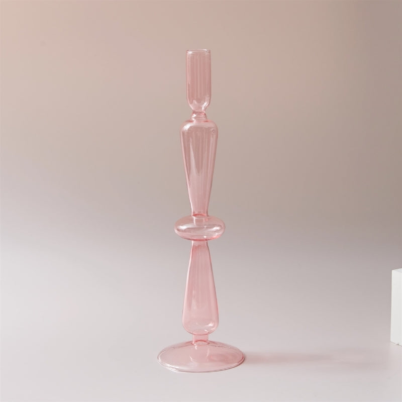 GlassAura -Elegant Håndlavet Glas Stearinlys Holdere og Vaser