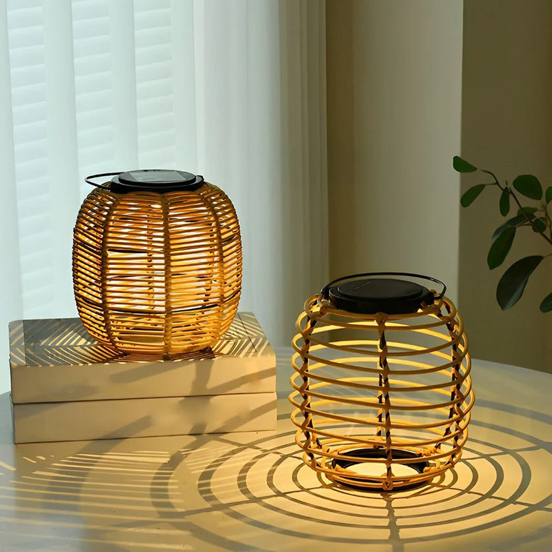 SunLoom - Udendørs Rattan Solar Lamp Have Decor