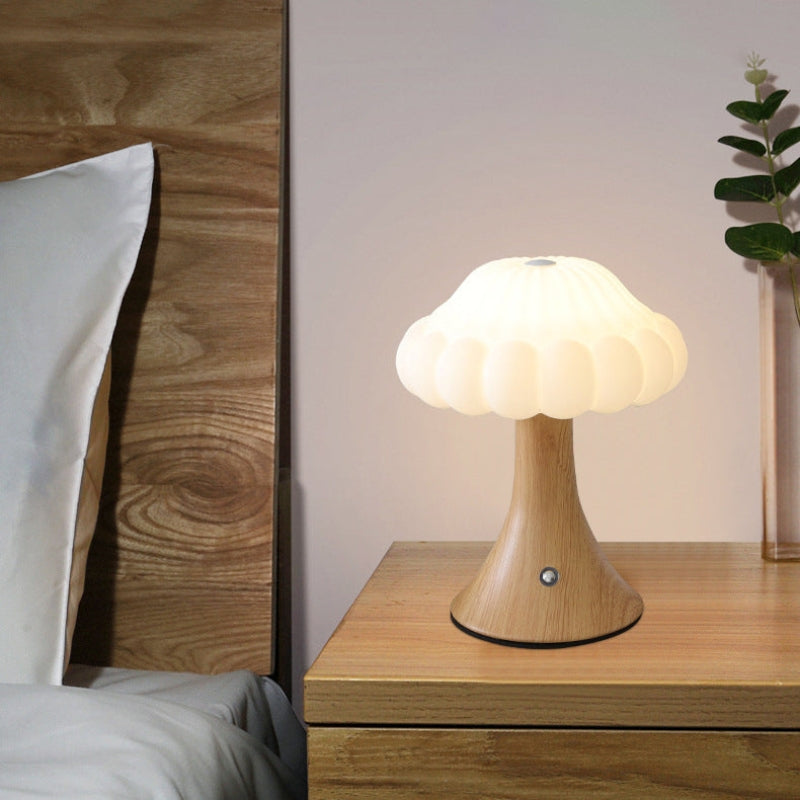 Nordilume – Genopladelig svampeformet LED-bordlampe til soveværelse og stue