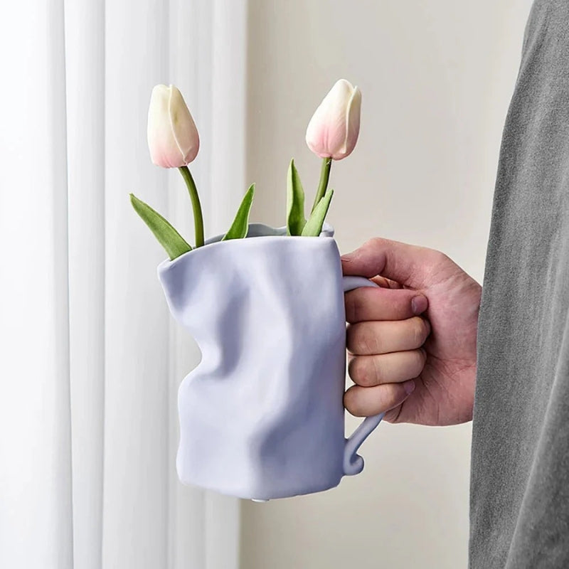 VaseEase – Moderne Minimalistisk Irregulær Keramisk Vase