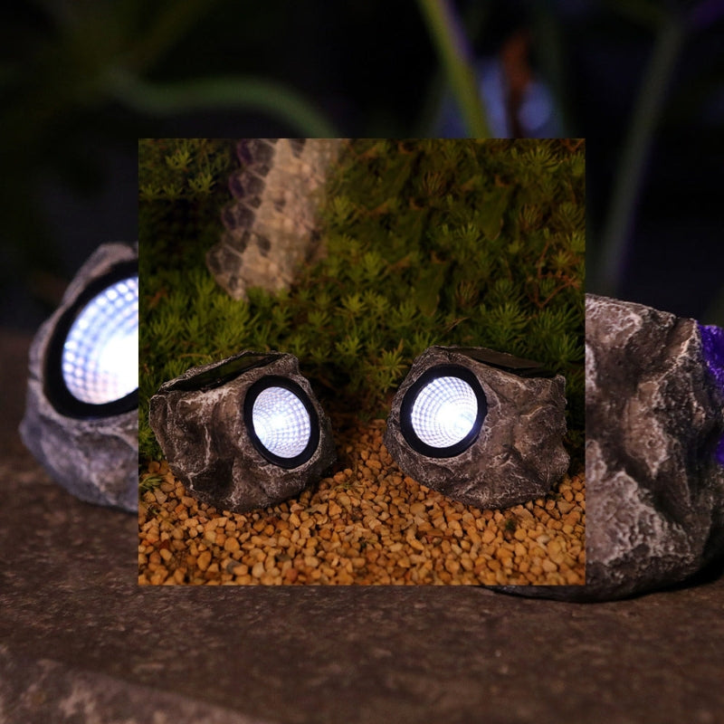 LumiRock – Solcelledrevet udendørs LED-havelampe med justerbar lysstyrke