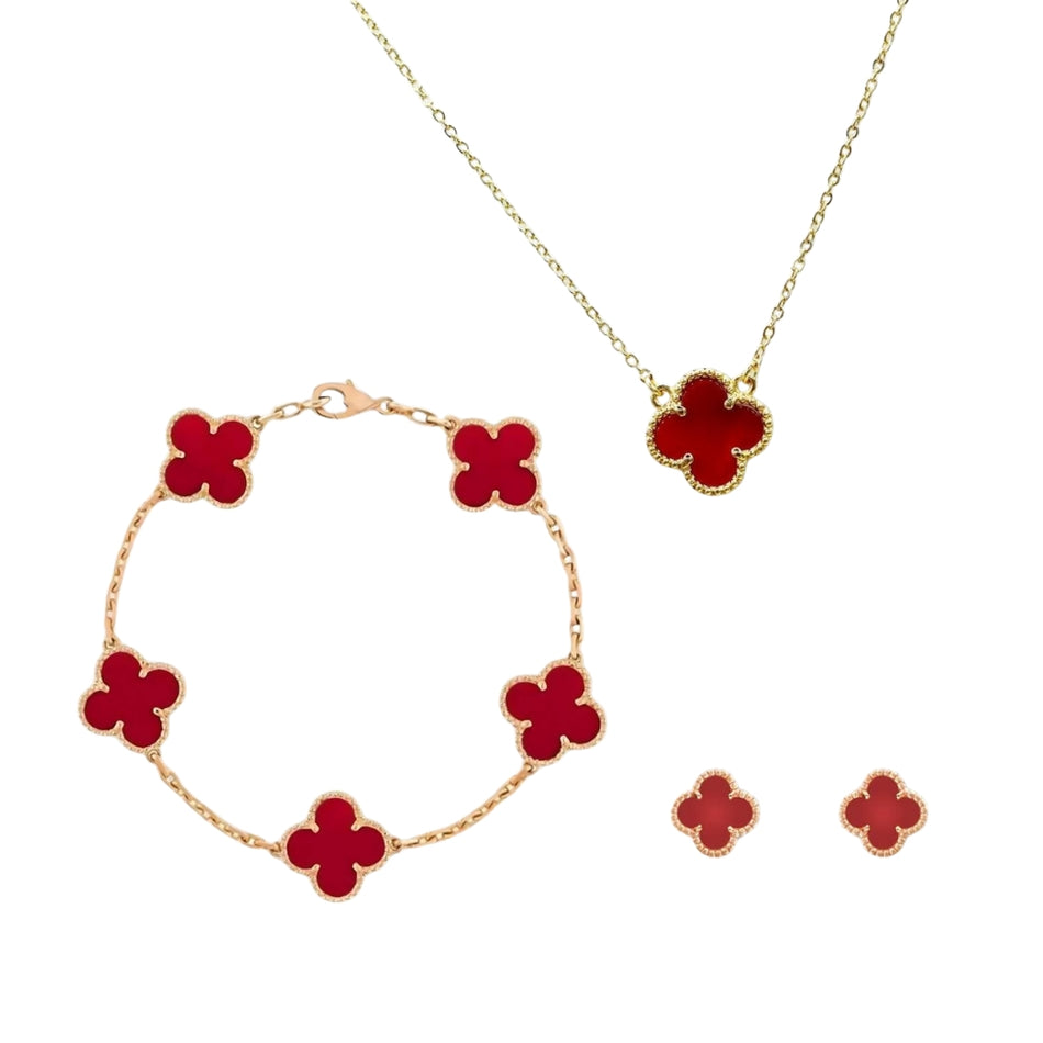 Anna – Smykkesæt med Halskæde Ambånd og Øreringe