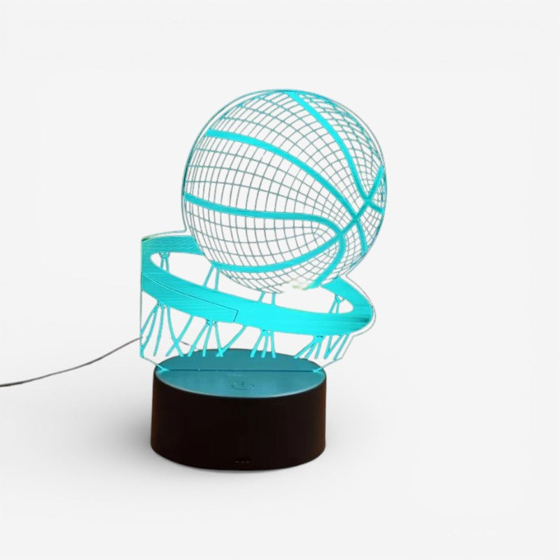 OrbAura - Basketballinspireret LED Bordlampe Til Indendørs Brug