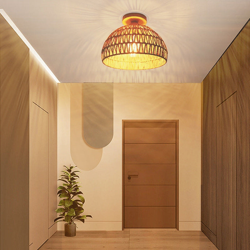 LumiGlow – Traditionel japansk semi-indbygget loftslampe med kuppelform