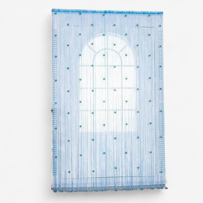 BloomDrape - Dørgardin med blomster og trådophængningsdesign