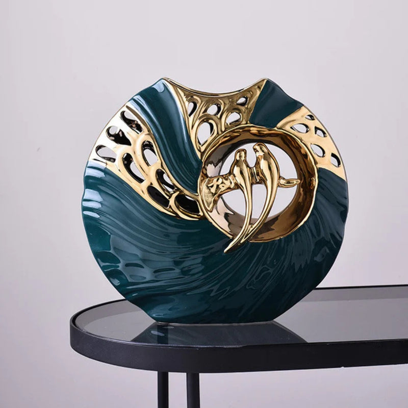 CharmiNest - Elegant Lovebird figurpar til tidløs og charmerende boligindretning