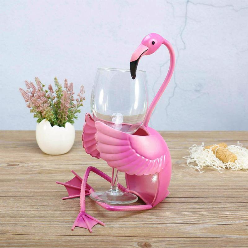 WineFlare – Finurlig Flamingo-vinflaskeholder med indviklede dekorative detaljer