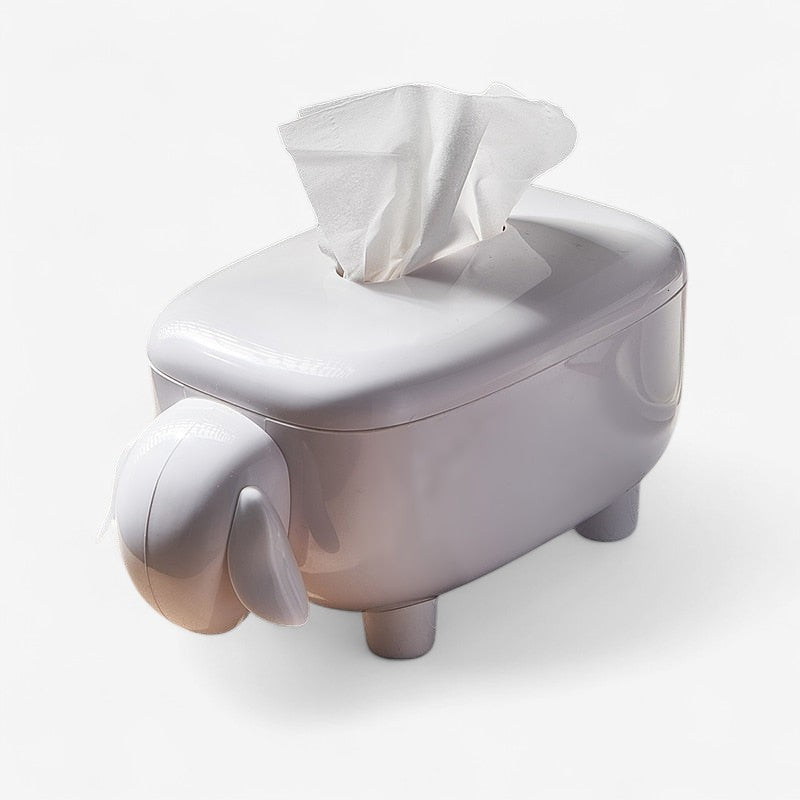 WoolNest – Fåreformet lommetørklædeæske med kompakt design