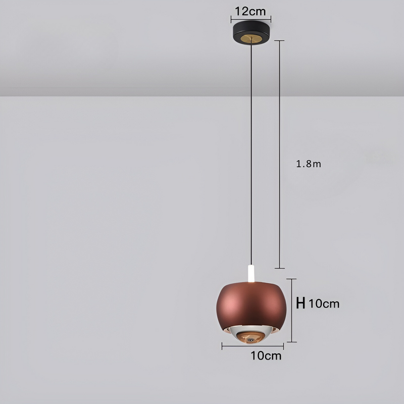 OrbitGlow - Minimalistisk hængelampe med LED-lys med elegant, cirkulært design