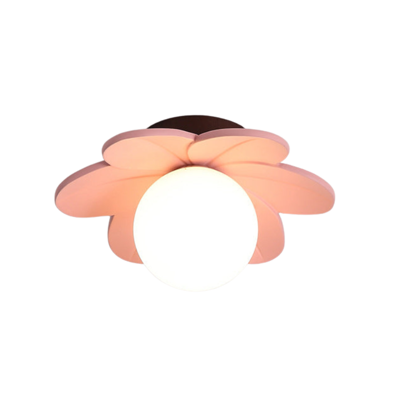 FloraOrb – Nordisk Blomster Kugle Semi-Flush Loftlampe