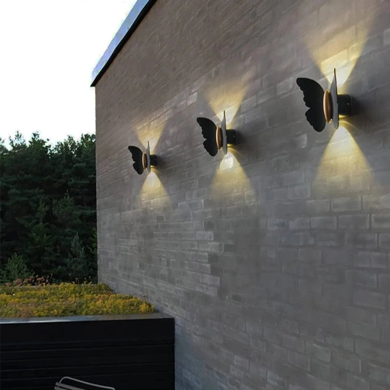 LumiWing - Vandtæt LED Sommerfugl Havevægslampe til Udendørs Brug