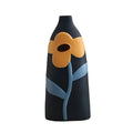 BloomBold – Håndmalet Keramisk Vase med Blomstermotiv i Flere Farver