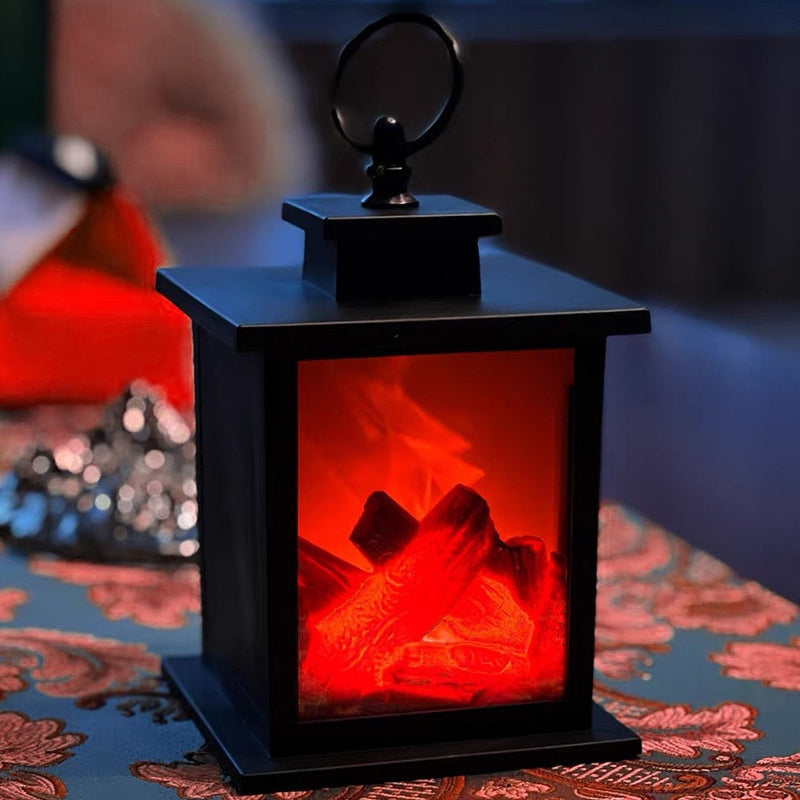 FlameGlow – Moderne LED Bordlampe med Simuleret Flamme
