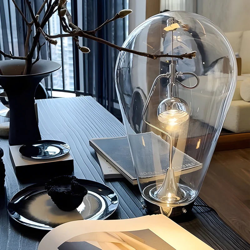 MagnetGlow – Industriel glasbordlampe med dæmpningsfunktion til moderne hjem
